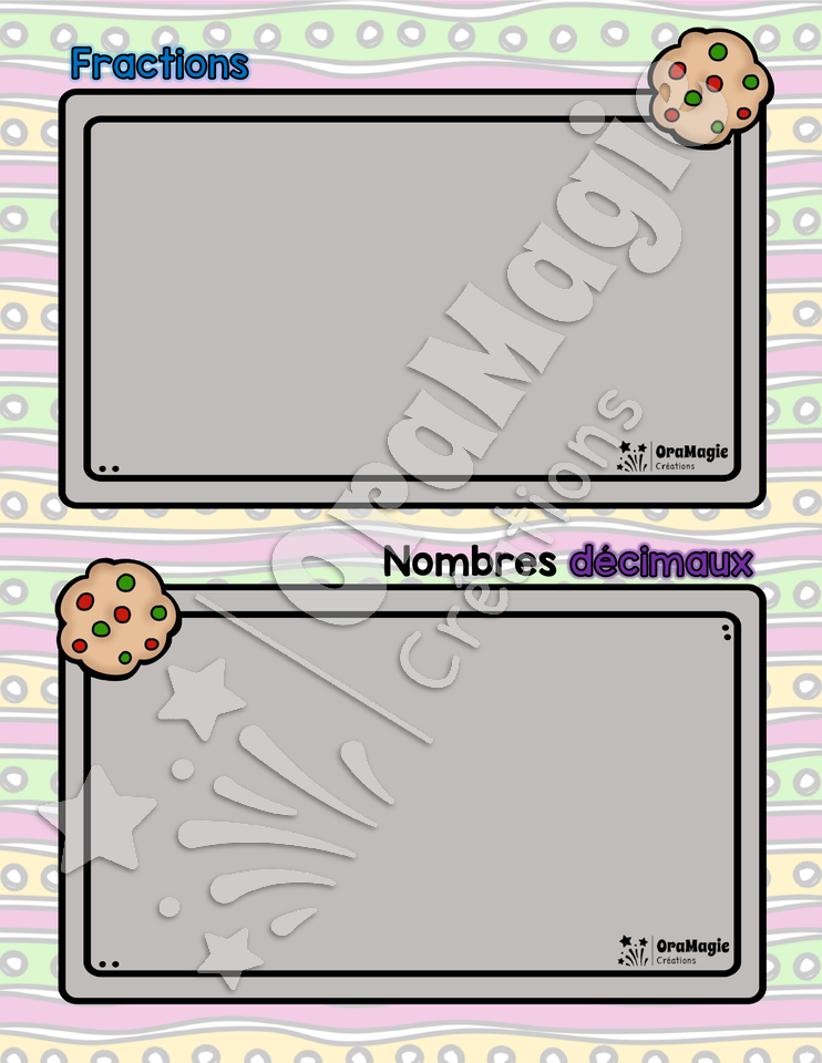 Des biscuits entiers... ou pas - Nombres entiers positifs, négatifs, décimaux et fractions