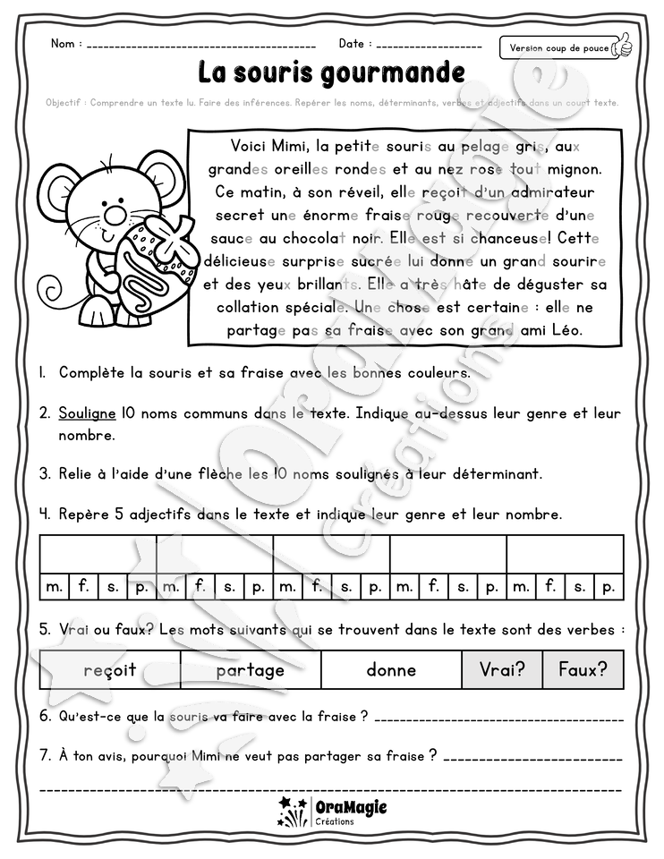 Collection lecture et grammaire - La souris gourmande