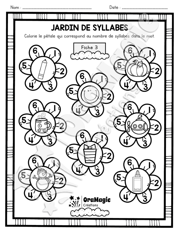 Jardins de syllabes - Conscience phonologique