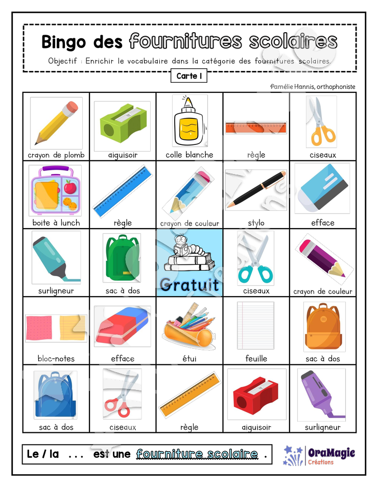 Bingo des fournitures scolaires - 3 cartes - Collabo PH - 3$.pdf