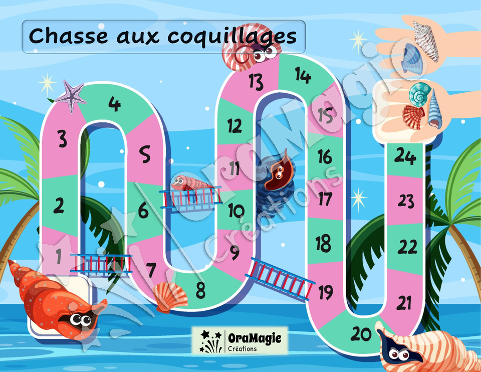 Confusions F-V - Niveau 5 - Chasse aux coquillages