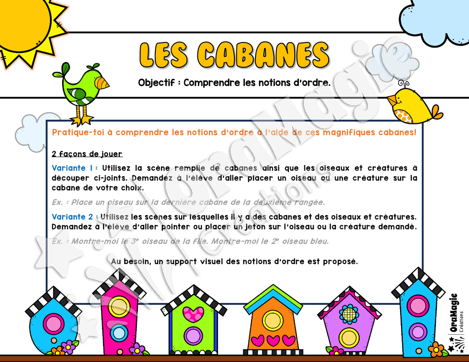 Les cabanes - Langage oral - Compréhension - Notions d'ordre.pdf
