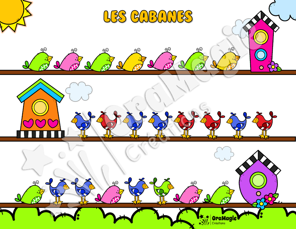 Les cabanes - Comprendre les notions d'ordre