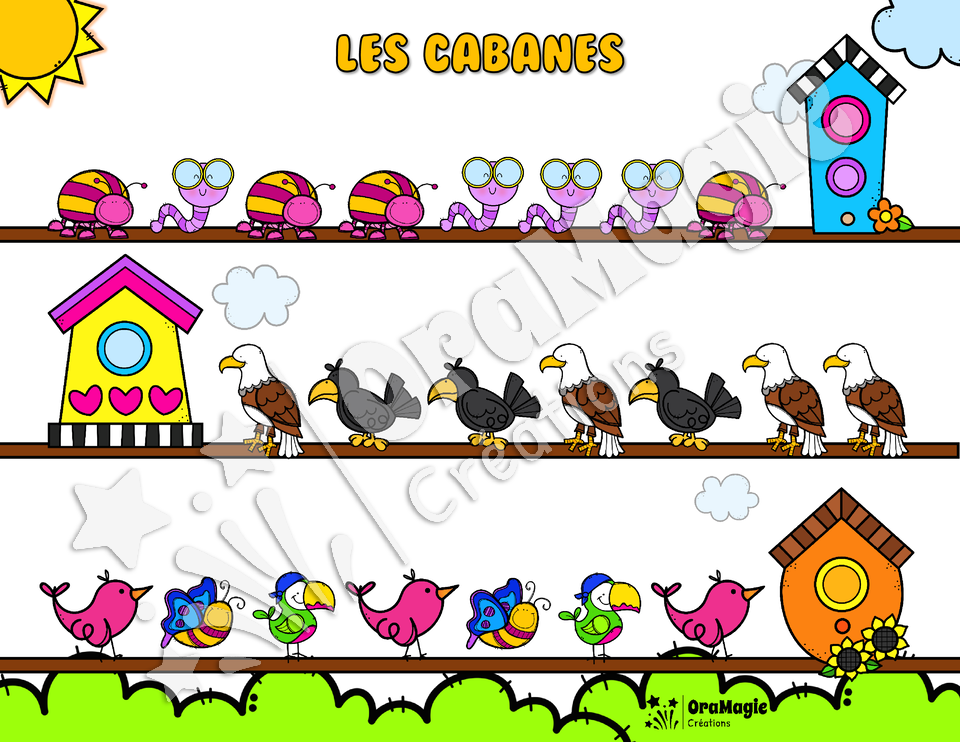 Les cabanes - Comprendre les notions d'ordre