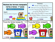 Cartes à tâches - Pêchons les termes manquants - 1re année - Mathématiques.pdf