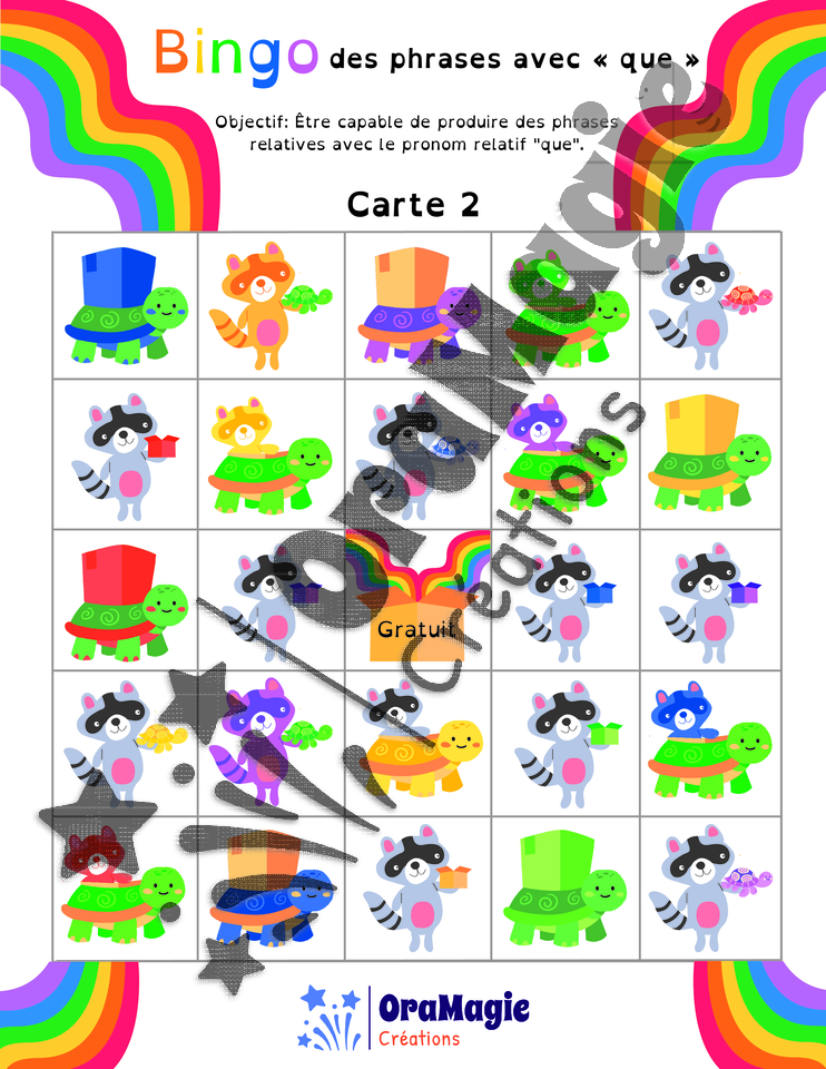 Bingo phrases relatives en -que-