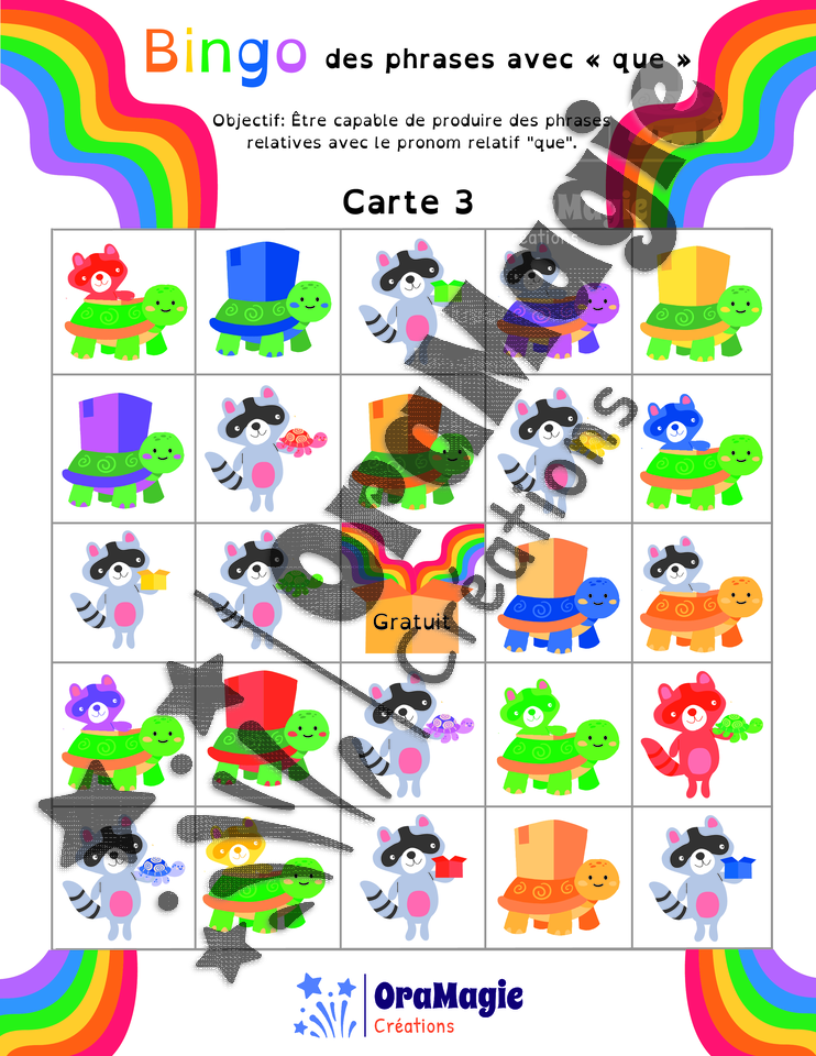Bingo phrases relatives en -que-