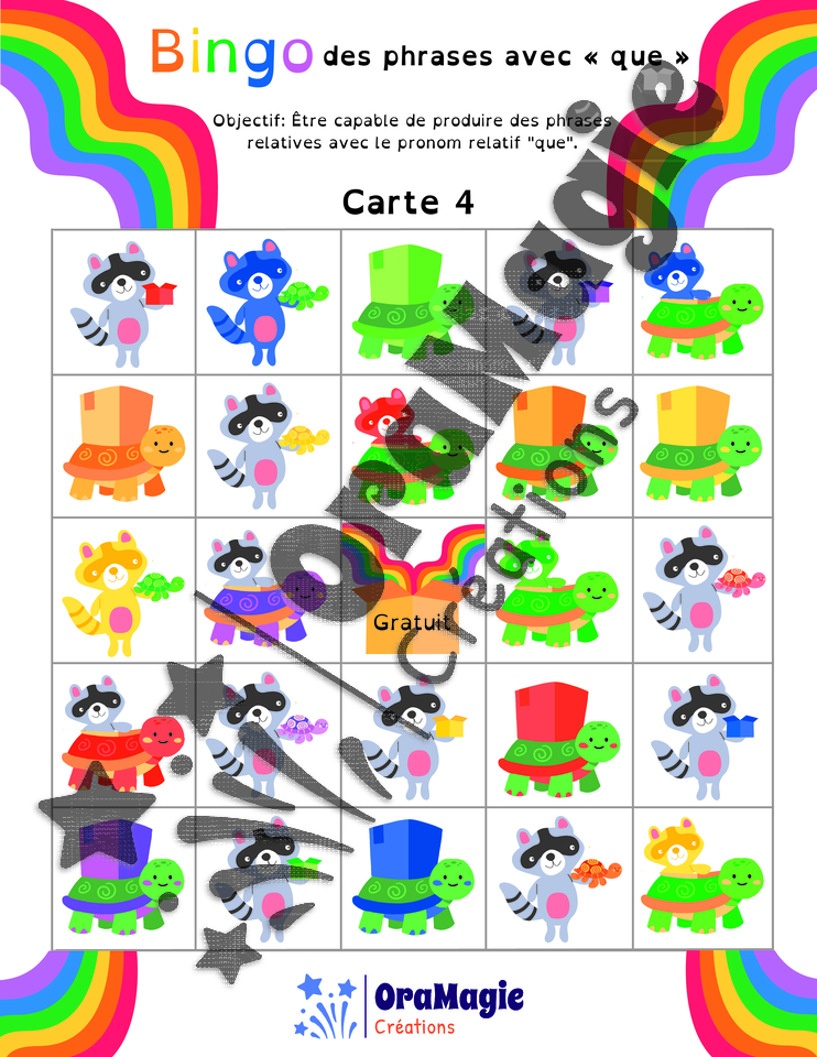 Bingo phrases relatives en -que-