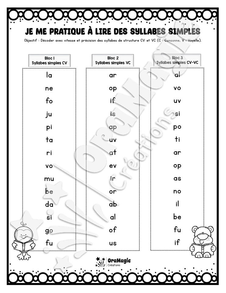 Je me pratique à lire des syllabes simples CV-VC - Cahier de pratique.pdf