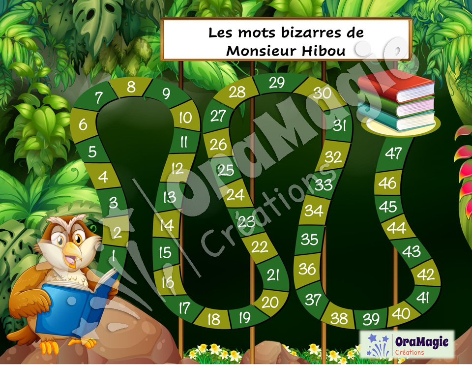 Confusions U-OU - Niveau 2 - Les mots bizarres de Monsieur Hibou