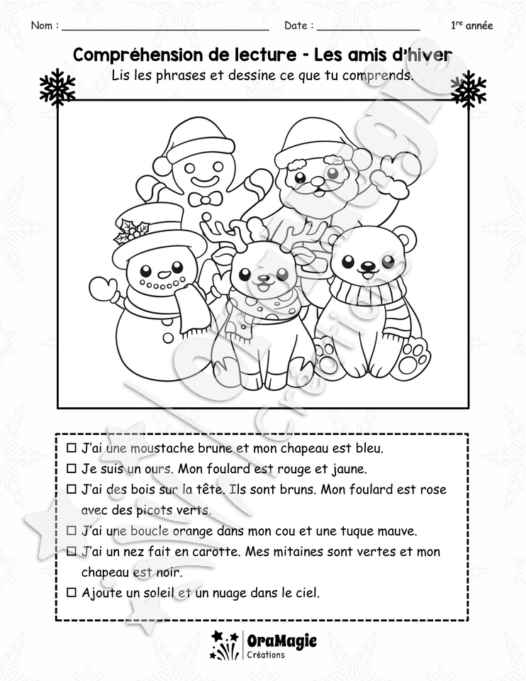 Compréhension de lecture - Les amis d'hiver.pdf