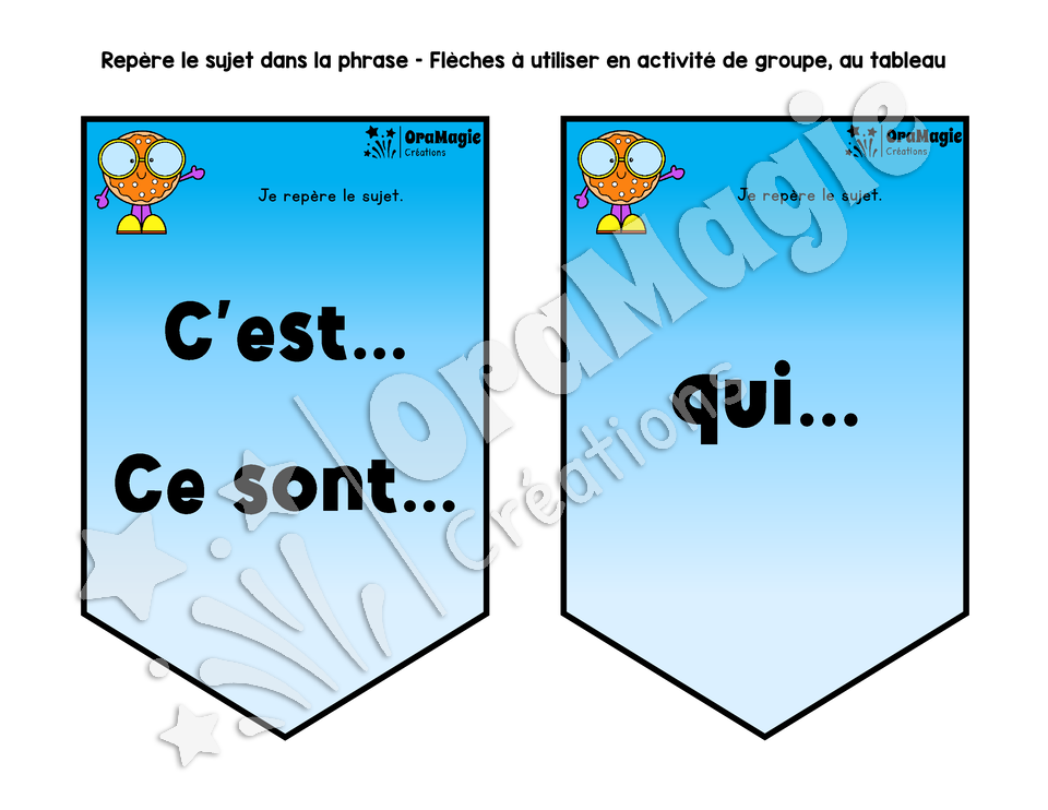 Flèches à tableau - Repérer le sujet et le prédicat - 3e à 6e année - 3$.pdf
