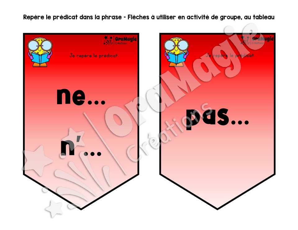 Repérer le sujet et le prédicat - Flèches à tableau