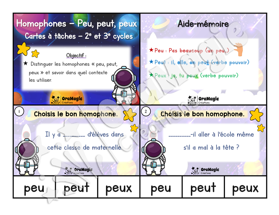 Cartes à tâches - Homophones Peu-peut-peux - 2e et 3e cycles primaire.pdf