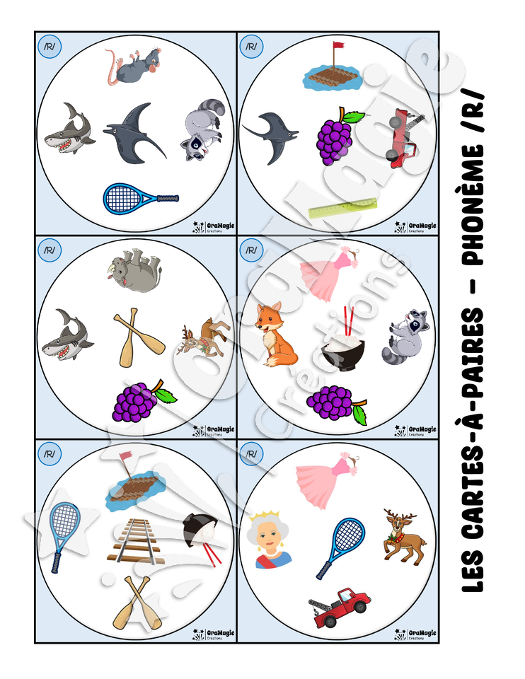 Les cartes-à-paires - Phonologie -r- initial