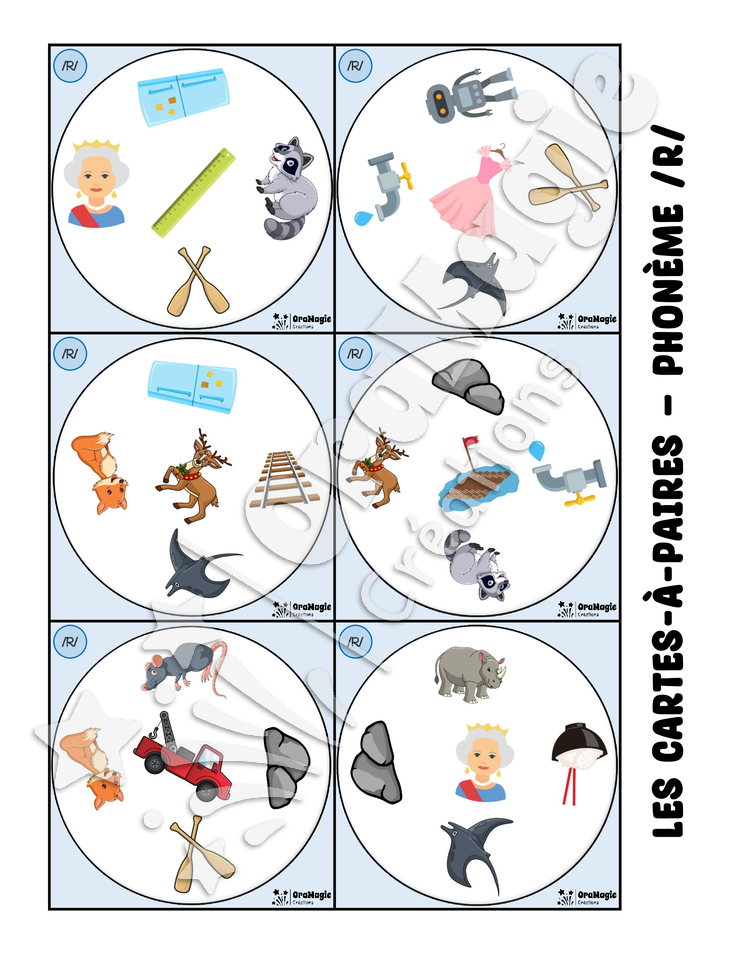 Les cartes-à-paires - Phonologie -r- initial