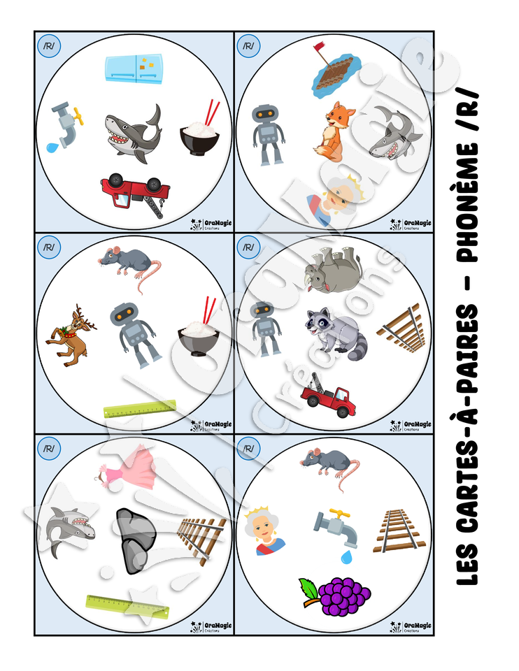 Les cartes-à-paires - Phonologie -r- initial