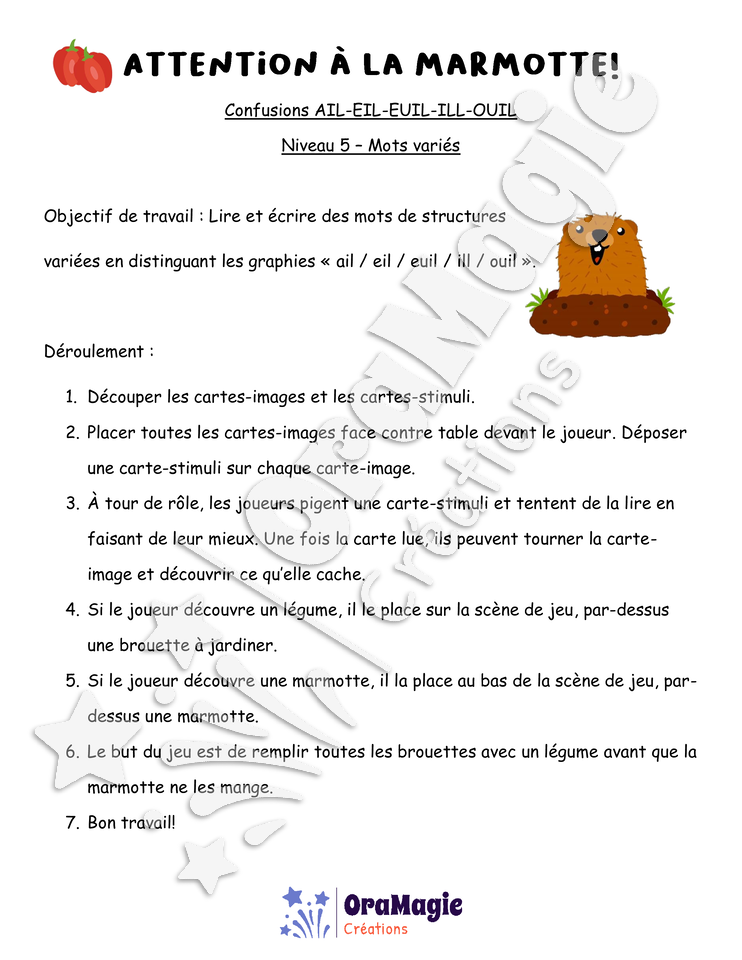 Confusions ail-eil-euil-ill-ouil - Niveau 5 - Attention à la marmotte.pdf
