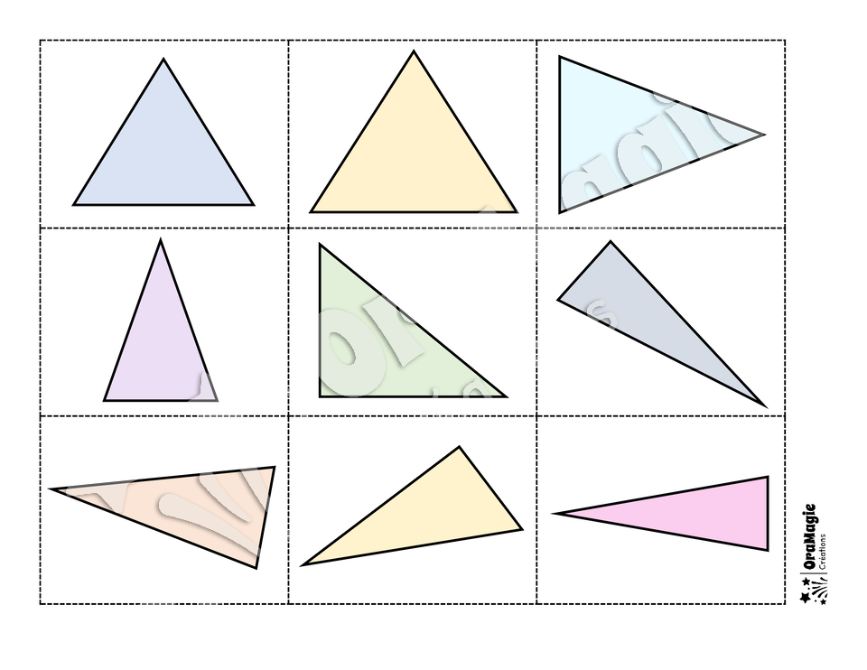 Les triangles des gnomes - Types de triangles