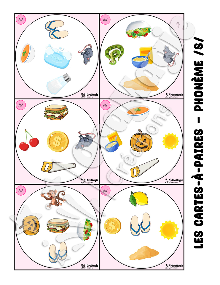 Les cartes-à-paires - Phonologie -s- initial
