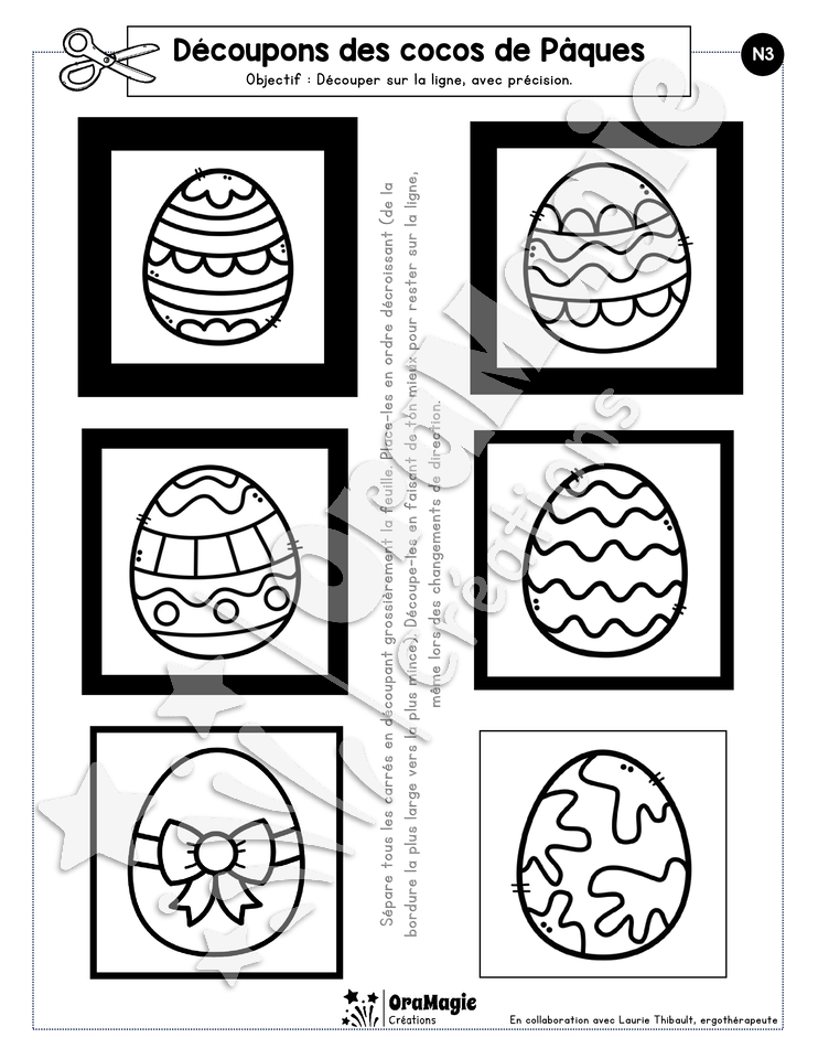 Découpons des cocos de Pâques - Carrés progressifs pour le découpage - Thème Pâques.pdf