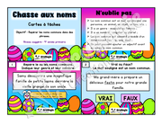 Cartes à tâches - Chasse aux noms - Pâques - 4e année - 5$.pdf