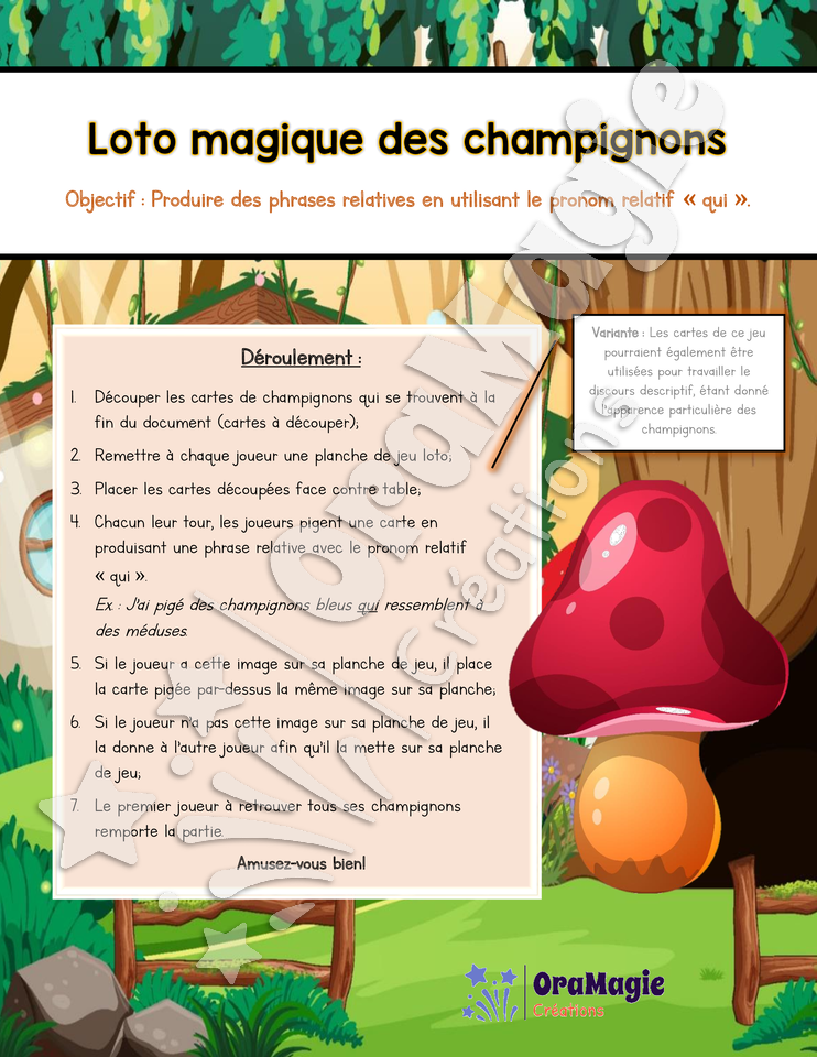 Loto magique des champignons - Produire des phrases relatives.pdf