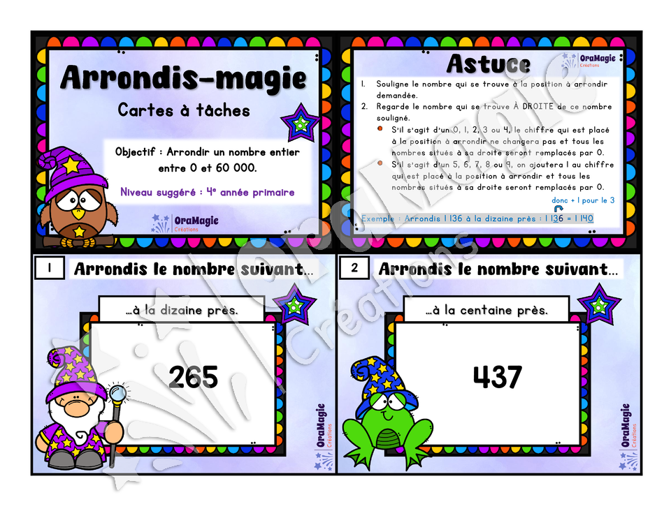 Cartes à tâches - Arrondis-magie - 4e année.pdf