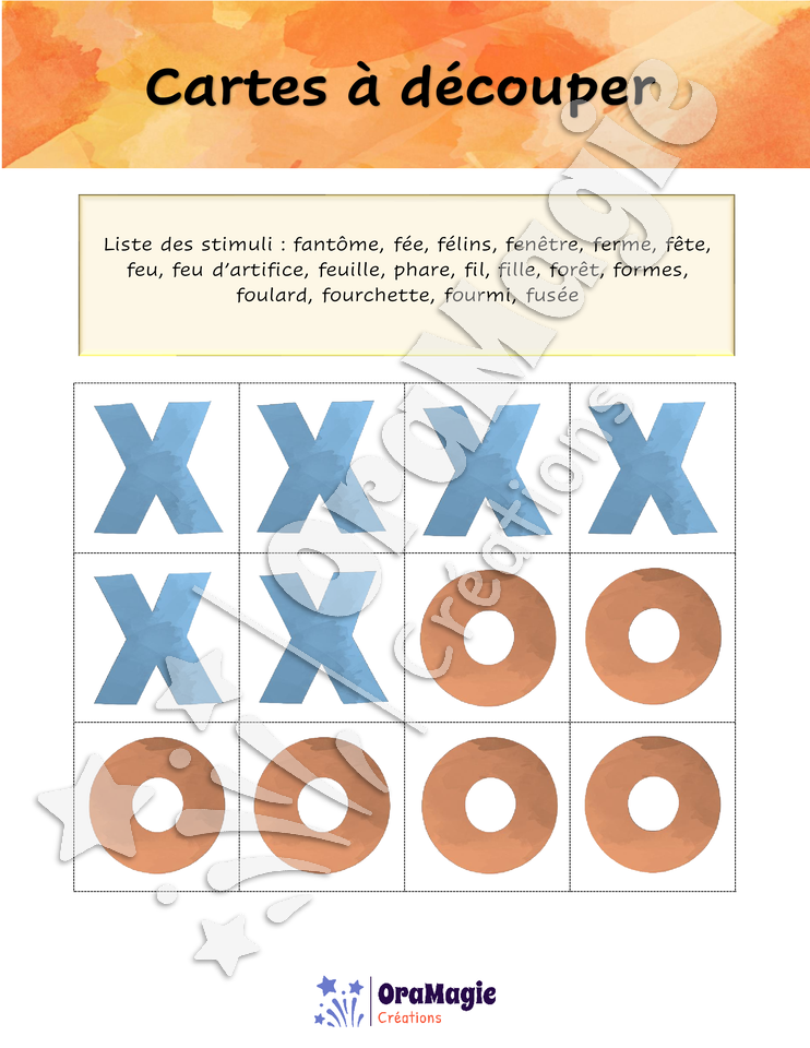 Tic-tac-toe du son -f- position initiale