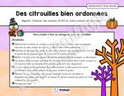 Des citrouilles bien ordonnées - Atelier 1re année - Halloween - Ordre croissant vs décroissant - NB incluse - 4$.pdf