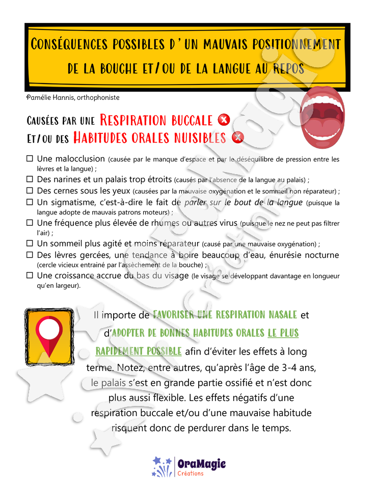 Favoriser le bon développement de la sphère orofaciale