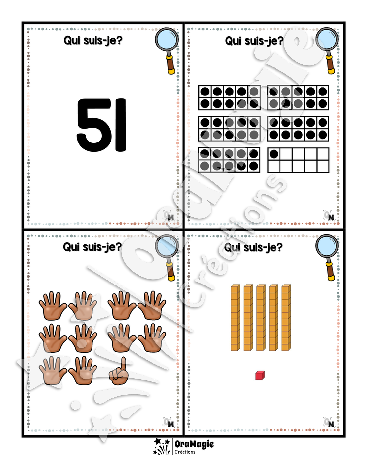 Le détective des nombres 51 à 75 - Qui suis-je?