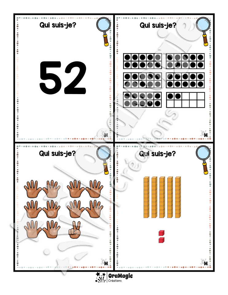 Le détective des nombres 51 à 75 - Qui suis-je?