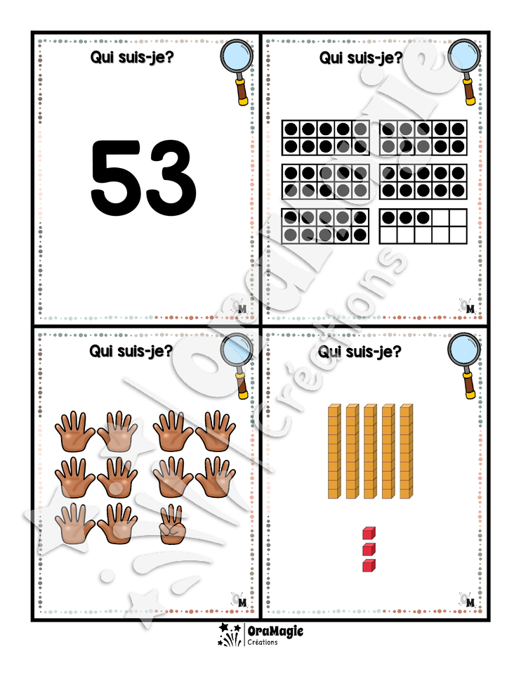 Le détective des nombres 51 à 75 - Qui suis-je?