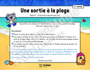 Une sortie à la plage - Compréhension de lecture - 1re année - 4$.pdf