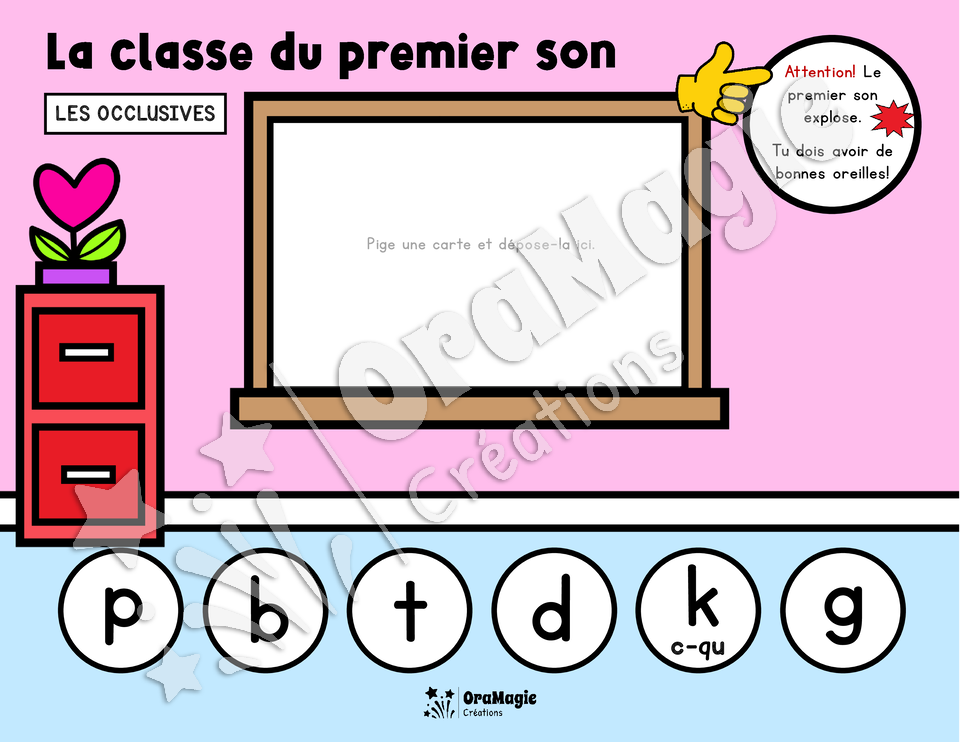 La classe du premier son - Identification du phonème initial - Fricatives et occlusives