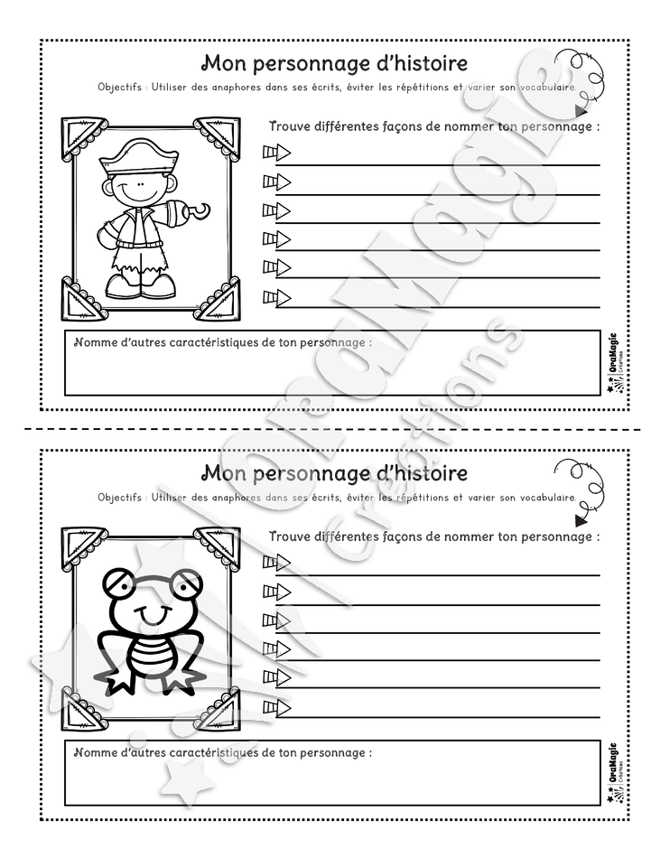 Mon personnage d'histoire - Trouver des anaphores pour identifier le personnage dans des textes
