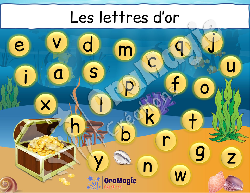 Les lettres d'or - Association majuscule et minuscule