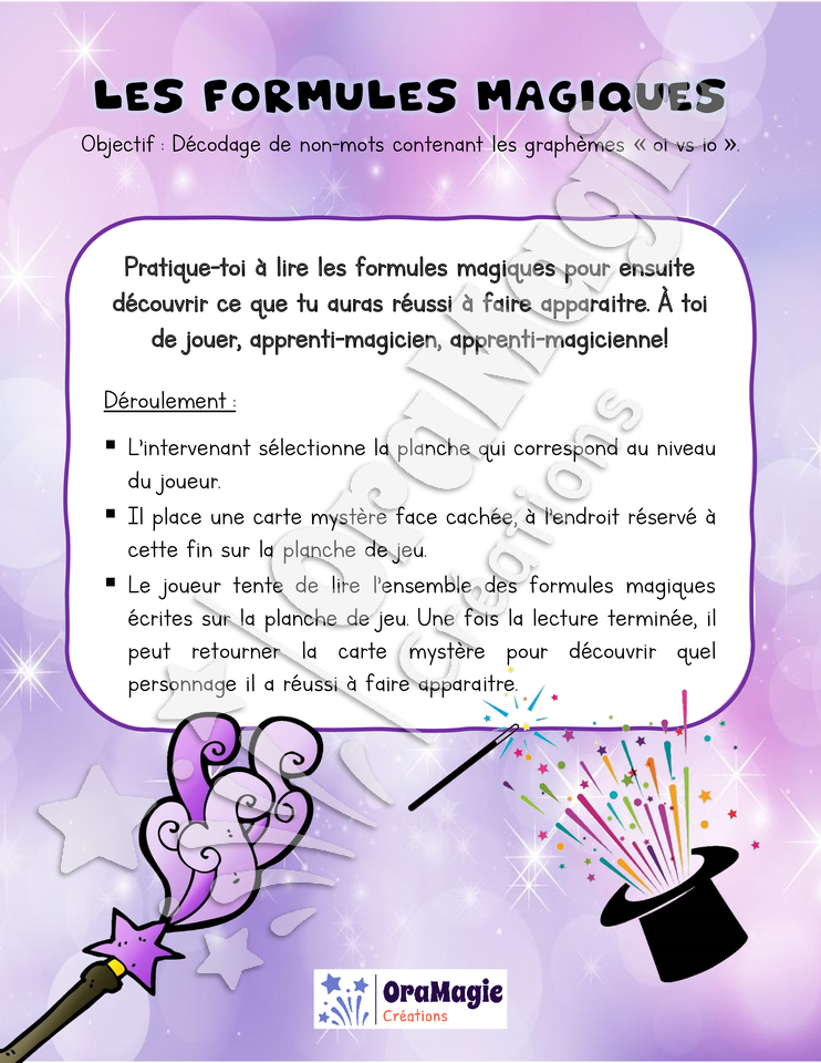 Les formules magiques - Décodage de non-mots contenant oi-io - Pour Émilie.pdf