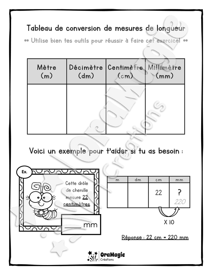 Des animaux à mesurer - Conversions de mesures