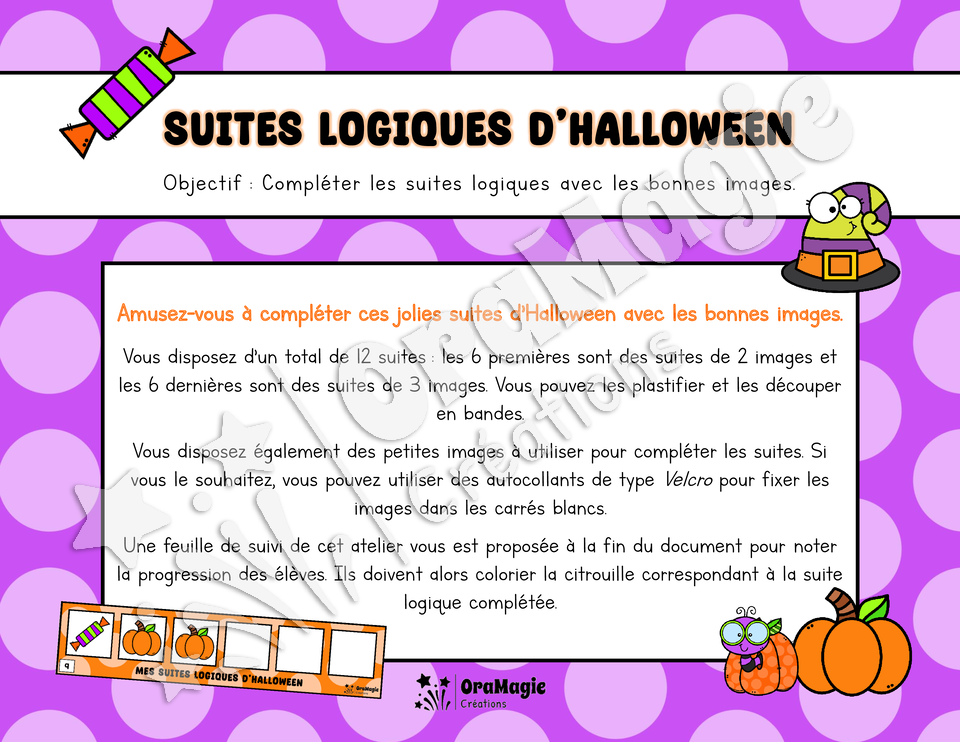 Suites logiques d'Halloween - Préscolaire - 1re année - 3$.pdf