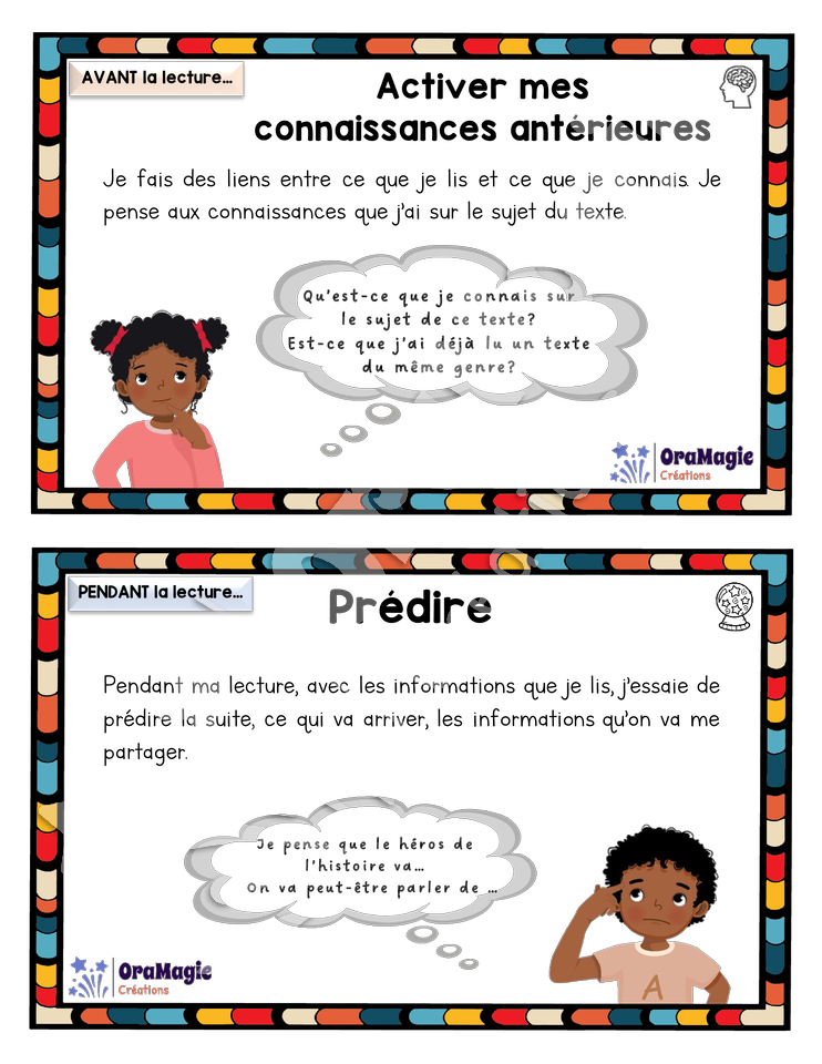 Mes stratégies de lecture - Affiches aide-mémoire