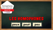 Homophones peux-peut-peu