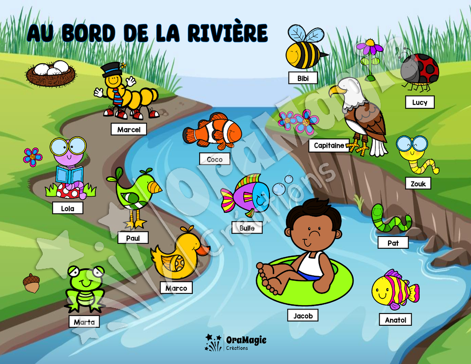 Au bord de la rivière - Compréhension de lecture