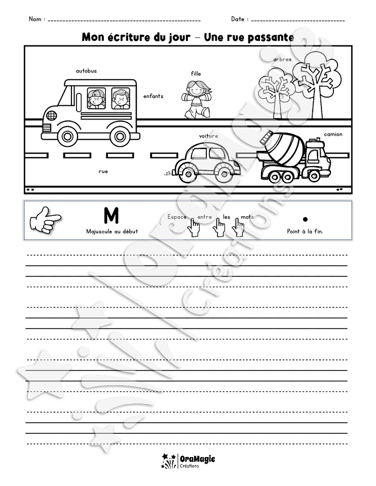 Mon écriture du jour - Une rue passante - 1er cycle.pdf