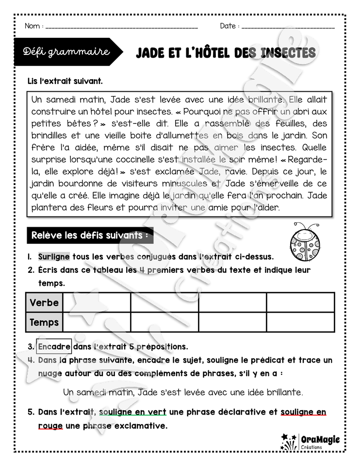 Défi grammaire - Jade et l'hôtel des insectes - 5e et 6e année.pdf