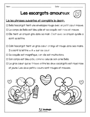Compréhension de lecture - Lis et colorie - St-Valentin - Les escargots amoureux - 2e année - 2$.pdf
