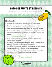 Loto des fruits et légumes - Vocabulaire.pdf