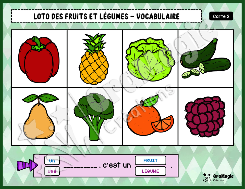 Loto des fruits et légumes