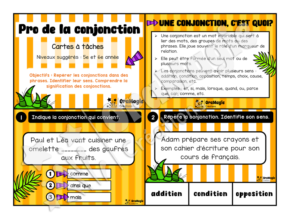 Cartes à tâches - Pro de la conjonction - 5e et 6e année.pdf